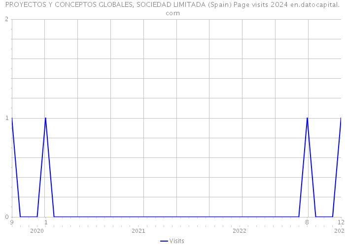 PROYECTOS Y CONCEPTOS GLOBALES, SOCIEDAD LIMITADA (Spain) Page visits 2024 