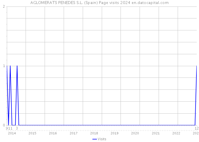 AGLOMERATS PENEDES S.L. (Spain) Page visits 2024 