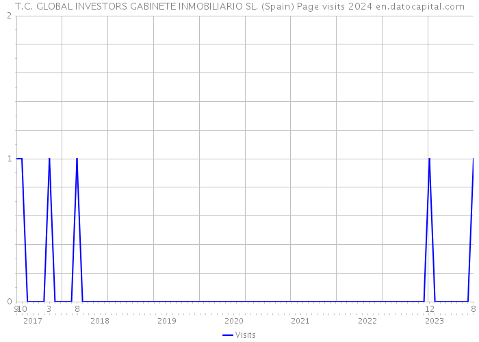 T.C. GLOBAL INVESTORS GABINETE INMOBILIARIO SL. (Spain) Page visits 2024 
