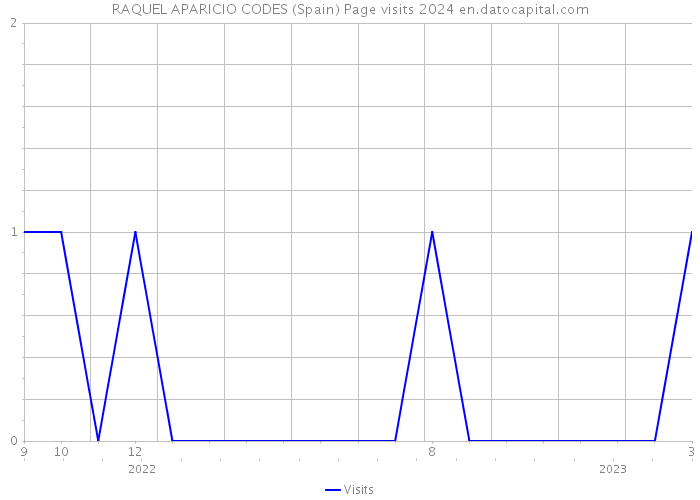 RAQUEL APARICIO CODES (Spain) Page visits 2024 