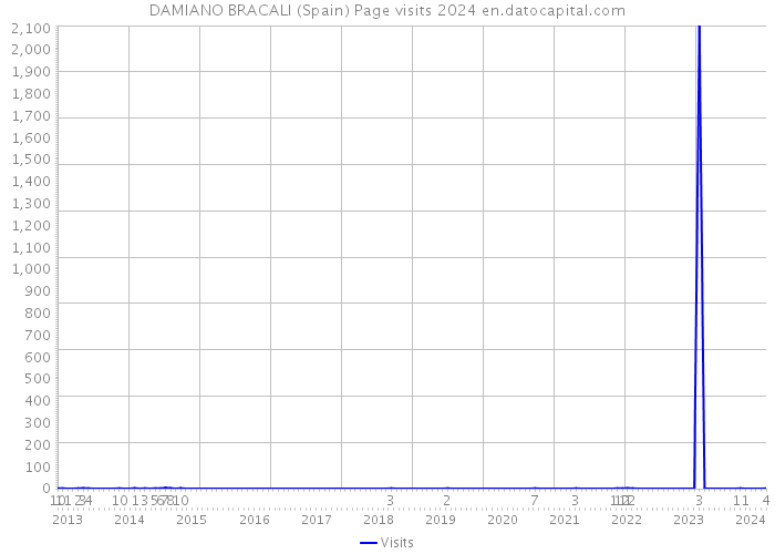 DAMIANO BRACALI (Spain) Page visits 2024 