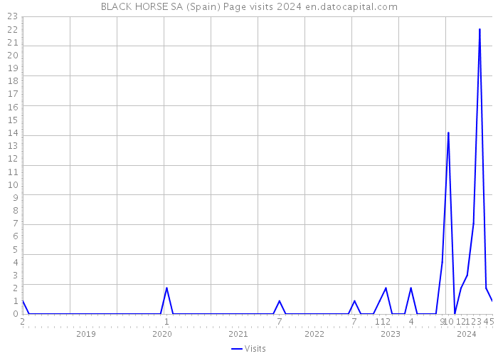 BLACK HORSE SA (Spain) Page visits 2024 