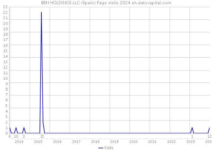 BEH HOLDINGS LLC (Spain) Page visits 2024 