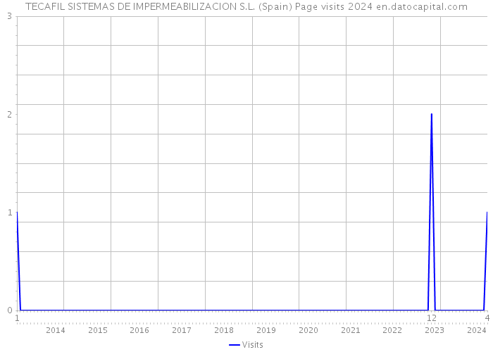 TECAFIL SISTEMAS DE IMPERMEABILIZACION S.L. (Spain) Page visits 2024 