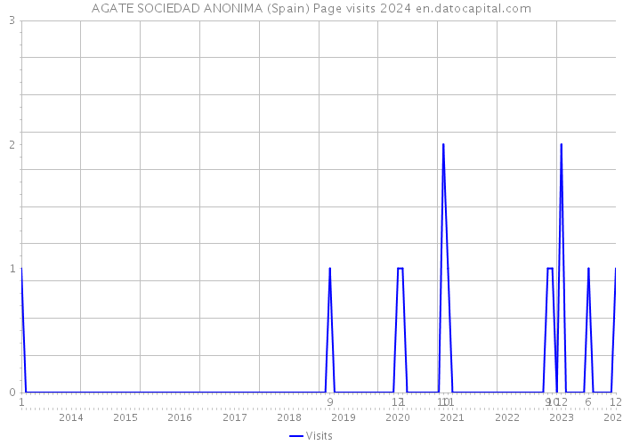 AGATE SOCIEDAD ANONIMA (Spain) Page visits 2024 