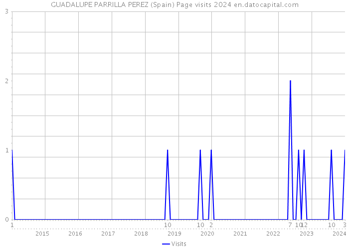 GUADALUPE PARRILLA PEREZ (Spain) Page visits 2024 