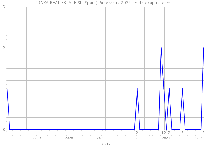 PRAXA REAL ESTATE SL (Spain) Page visits 2024 