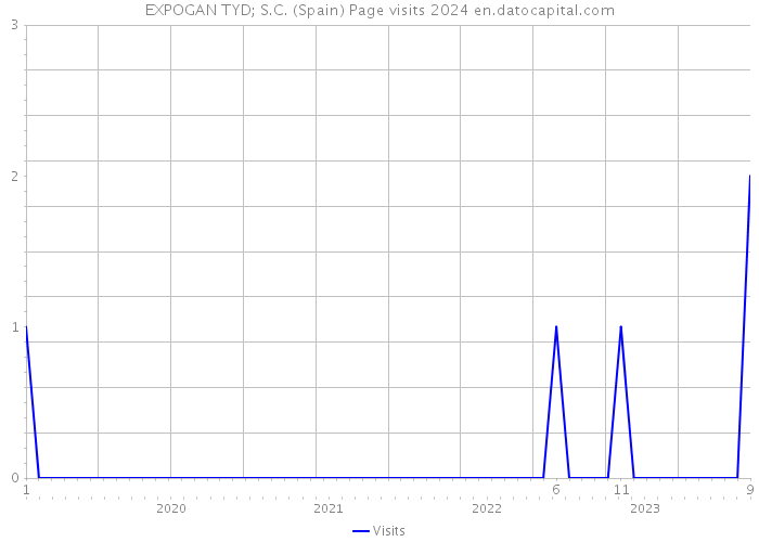 EXPOGAN TYD; S.C. (Spain) Page visits 2024 