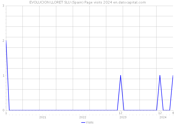 EVOLUCION LLORET SLU (Spain) Page visits 2024 