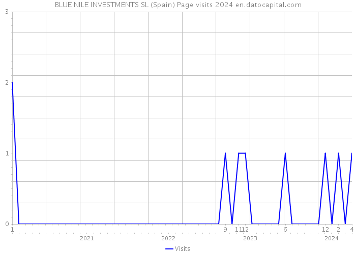 BLUE NILE INVESTMENTS SL (Spain) Page visits 2024 