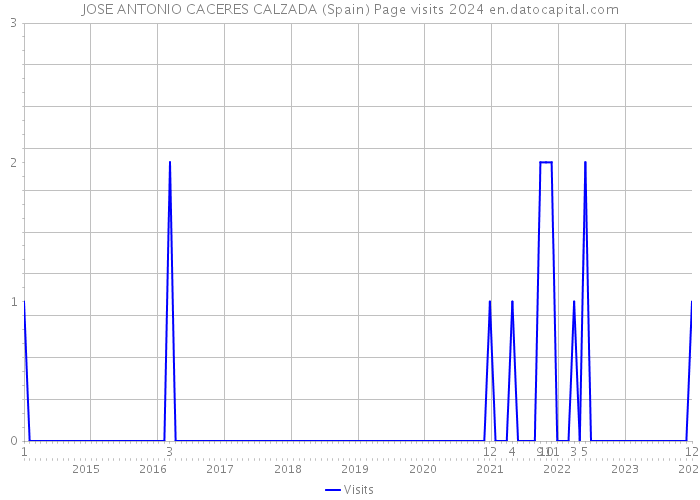 JOSE ANTONIO CACERES CALZADA (Spain) Page visits 2024 