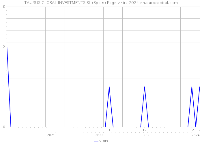 TAURUS GLOBAL INVESTMENTS SL (Spain) Page visits 2024 
