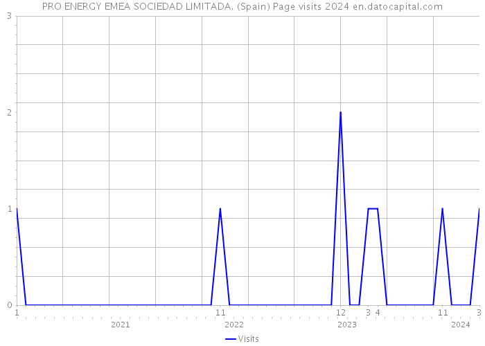 PRO ENERGY EMEA SOCIEDAD LIMITADA. (Spain) Page visits 2024 