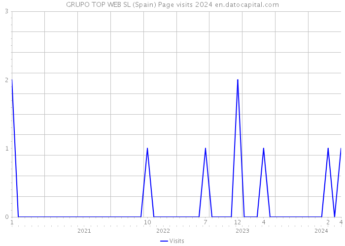 GRUPO TOP WEB SL (Spain) Page visits 2024 