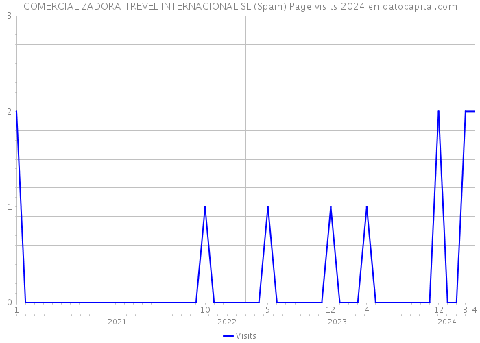 COMERCIALIZADORA TREVEL INTERNACIONAL SL (Spain) Page visits 2024 