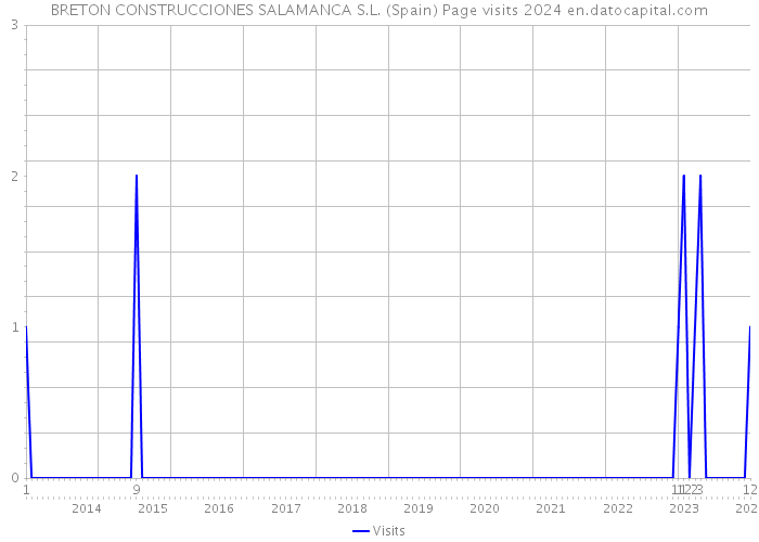 BRETON CONSTRUCCIONES SALAMANCA S.L. (Spain) Page visits 2024 