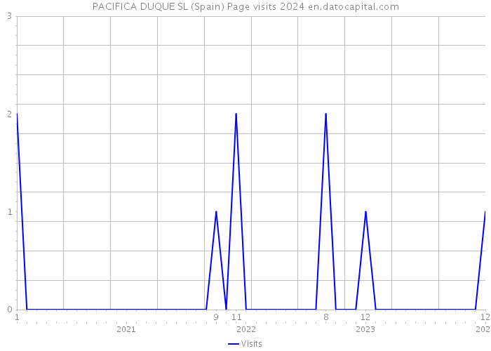 PACIFICA DUQUE SL (Spain) Page visits 2024 