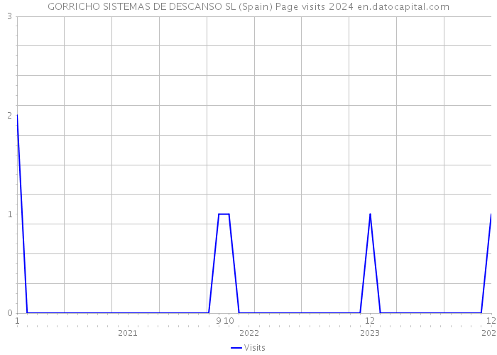 GORRICHO SISTEMAS DE DESCANSO SL (Spain) Page visits 2024 