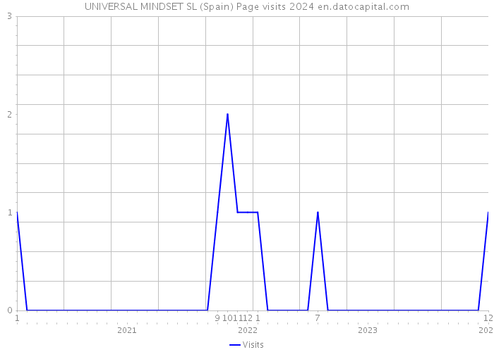 UNIVERSAL MINDSET SL (Spain) Page visits 2024 