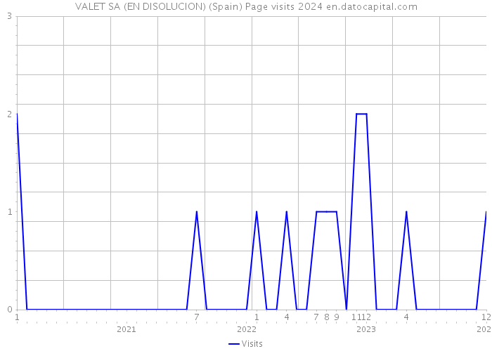 VALET SA (EN DISOLUCION) (Spain) Page visits 2024 