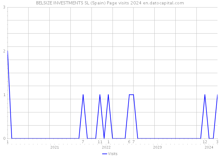 BELSIZE INVESTMENTS SL (Spain) Page visits 2024 