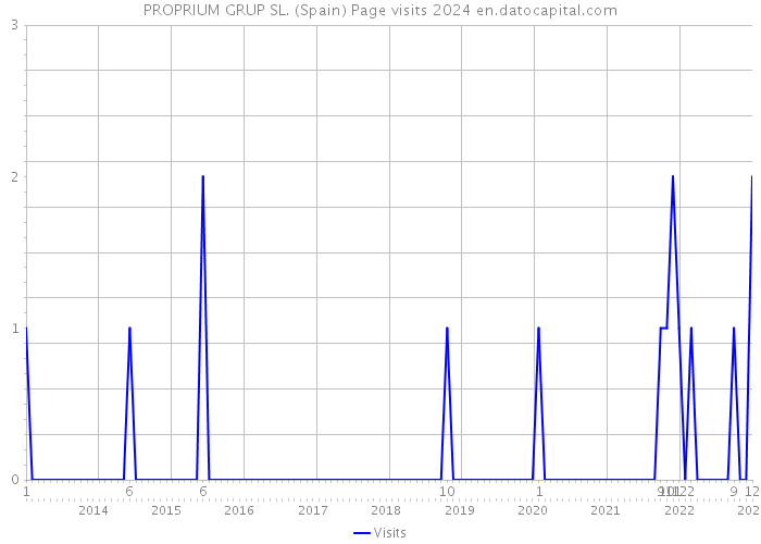 PROPRIUM GRUP SL. (Spain) Page visits 2024 