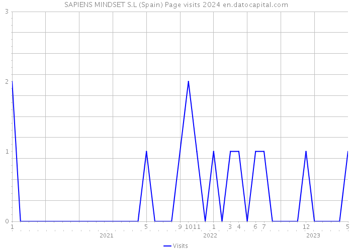 SAPIENS MINDSET S.L (Spain) Page visits 2024 