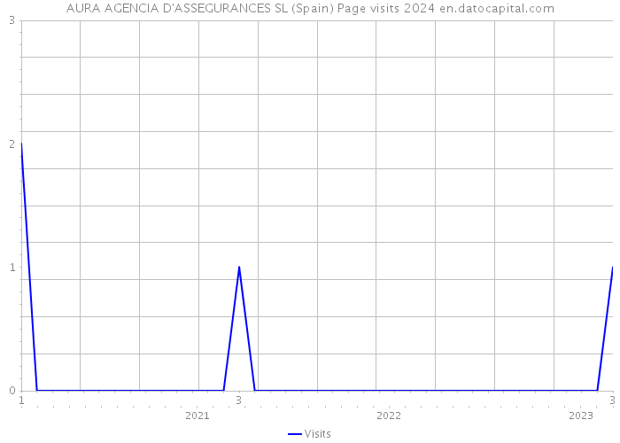 AURA AGENCIA D'ASSEGURANCES SL (Spain) Page visits 2024 