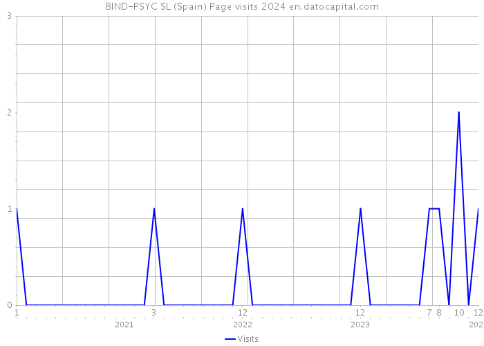 BIND-PSYC SL (Spain) Page visits 2024 