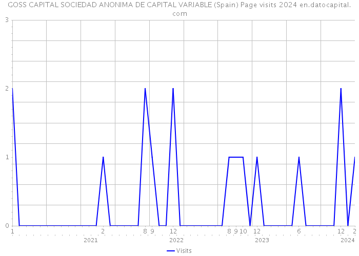 GOSS CAPITAL SOCIEDAD ANONIMA DE CAPITAL VARIABLE (Spain) Page visits 2024 