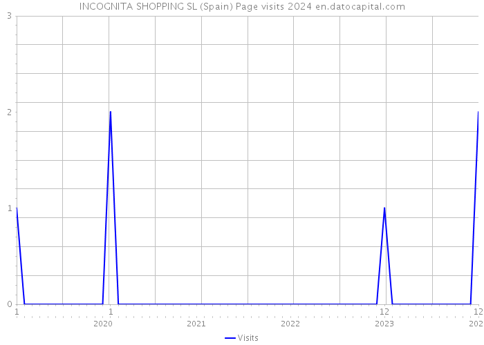 INCOGNITA SHOPPING SL (Spain) Page visits 2024 