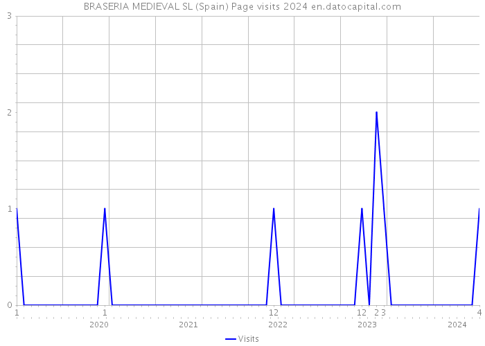 BRASERIA MEDIEVAL SL (Spain) Page visits 2024 