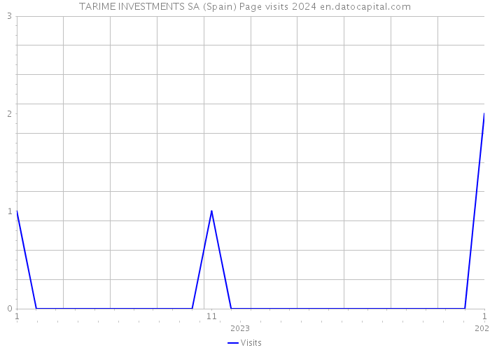 TARIME INVESTMENTS SA (Spain) Page visits 2024 