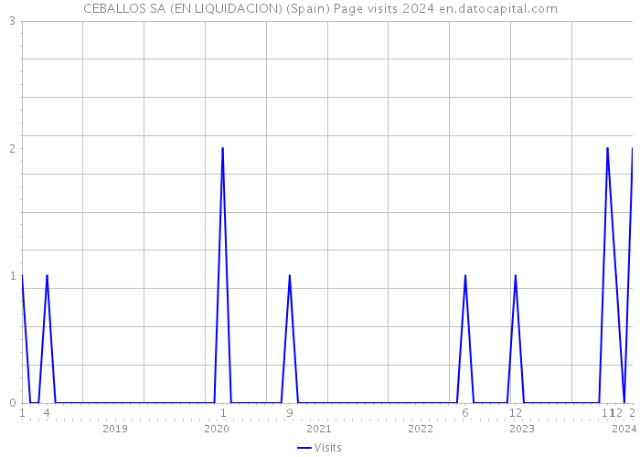 CEBALLOS SA (EN LIQUIDACION) (Spain) Page visits 2024 