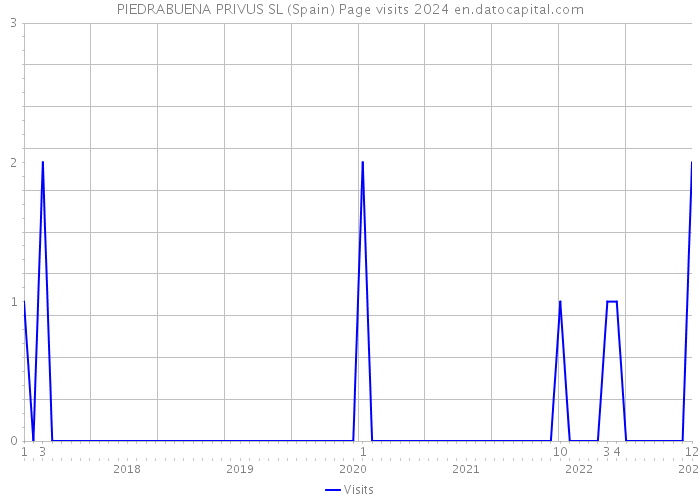 PIEDRABUENA PRIVUS SL (Spain) Page visits 2024 