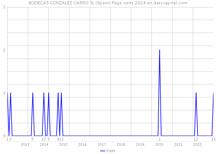 BODEGAS GONZALEZ CARRO SL (Spain) Page visits 2024 