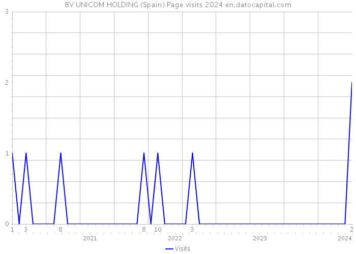 BV UNICOM HOLDING (Spain) Page visits 2024 