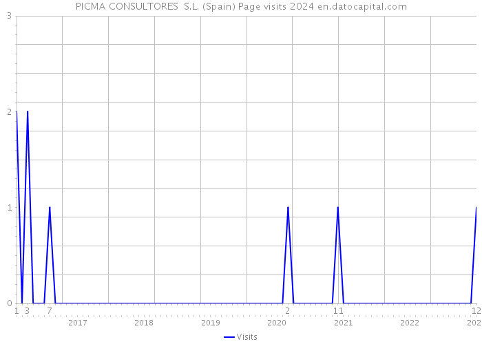 PICMA CONSULTORES S.L. (Spain) Page visits 2024 