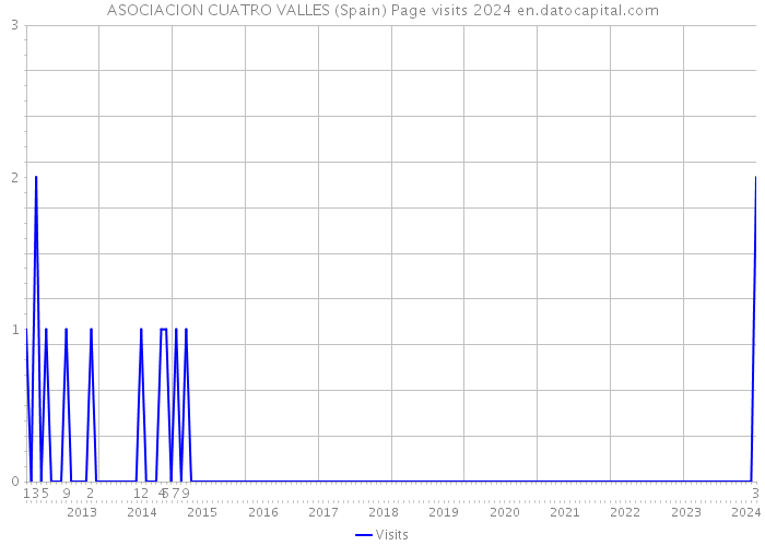 ASOCIACION CUATRO VALLES (Spain) Page visits 2024 