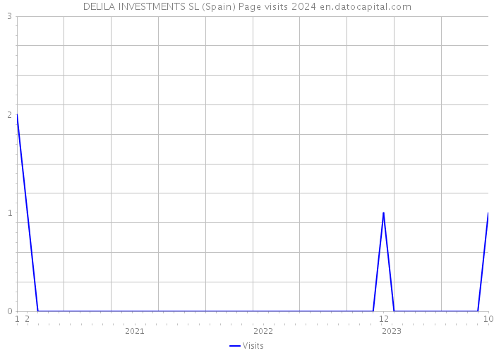 DELILA INVESTMENTS SL (Spain) Page visits 2024 