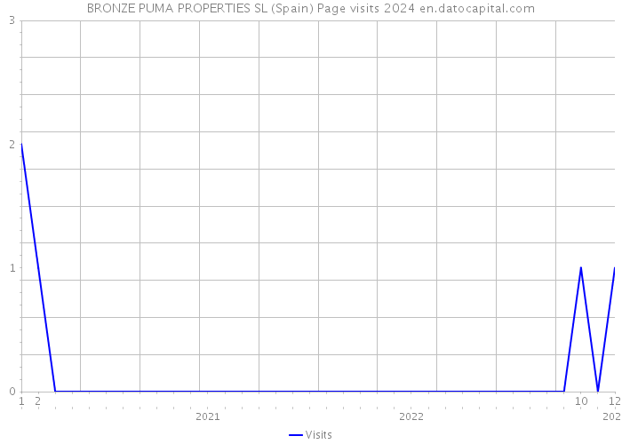 BRONZE PUMA PROPERTIES SL (Spain) Page visits 2024 
