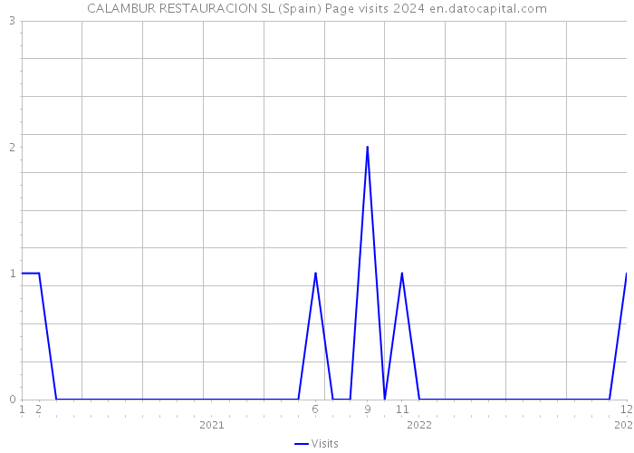 CALAMBUR RESTAURACION SL (Spain) Page visits 2024 