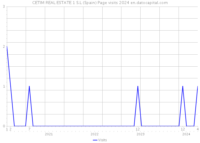 CETIM REAL ESTATE 1 S.L (Spain) Page visits 2024 