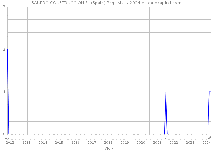 BAUPRO CONSTRUCCION SL (Spain) Page visits 2024 