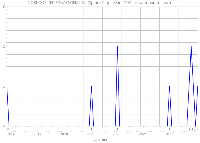 COSI COSI INTERNACIONAL SL (Spain) Page visits 2024 