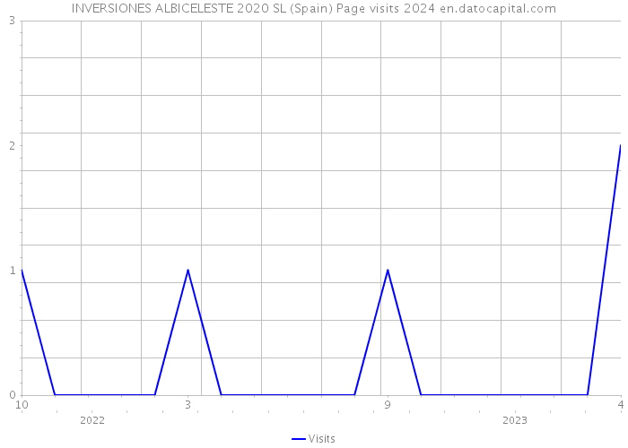 INVERSIONES ALBICELESTE 2020 SL (Spain) Page visits 2024 