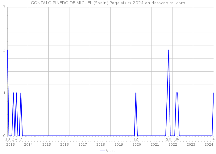 GONZALO PINEDO DE MIGUEL (Spain) Page visits 2024 