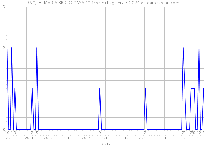 RAQUEL MARIA BRICIO CASADO (Spain) Page visits 2024 