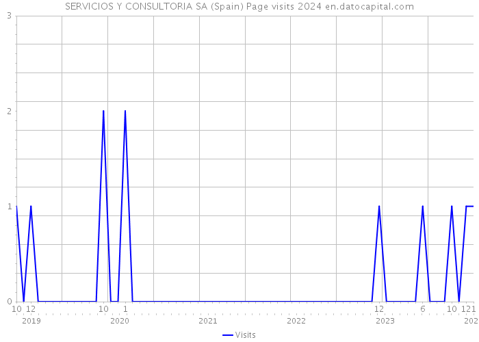 SERVICIOS Y CONSULTORIA SA (Spain) Page visits 2024 