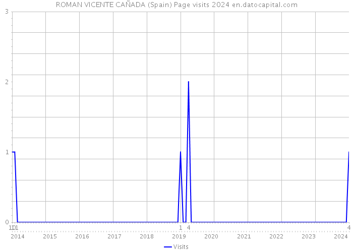 ROMAN VICENTE CAÑADA (Spain) Page visits 2024 